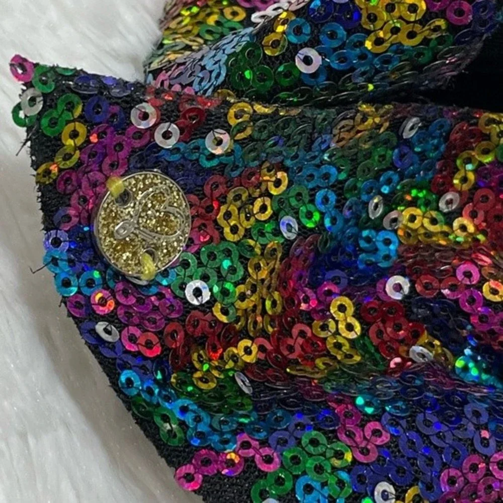 JoJo Siwa Large Rainbow Sequin Queen Hair Bow